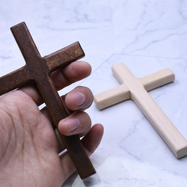 Christian Wooden Cross 12cm(4.7in) Hanging Wall Large Long Crucifix Two Color