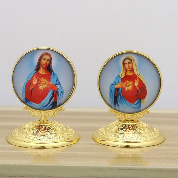Catholic Christ Angel Jesus Virgin Mary Icon Holy Statue Religious Home Car Desktop Decoration Supplies